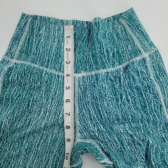 Buffbunny Jacquard turquoise high waisted Leggings size small - Picture 6 of 7